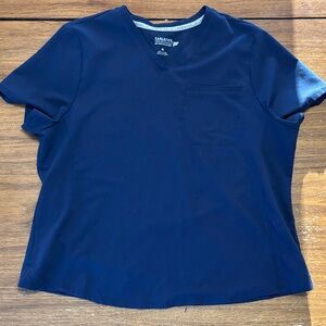 Fabletics navy scrub top
